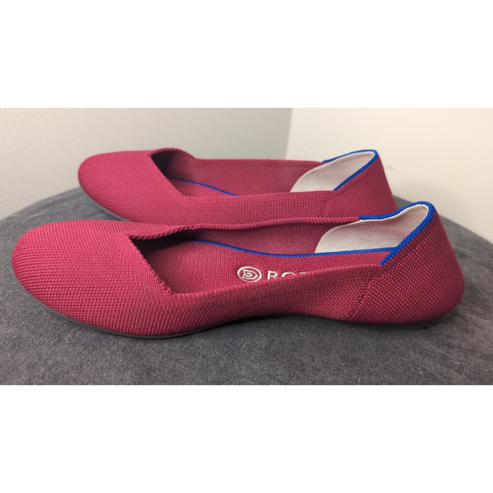 Rothy’s The Flat red Knit Ballet Flats Womens 8 Comfortable Washable - Picture 6 of 10